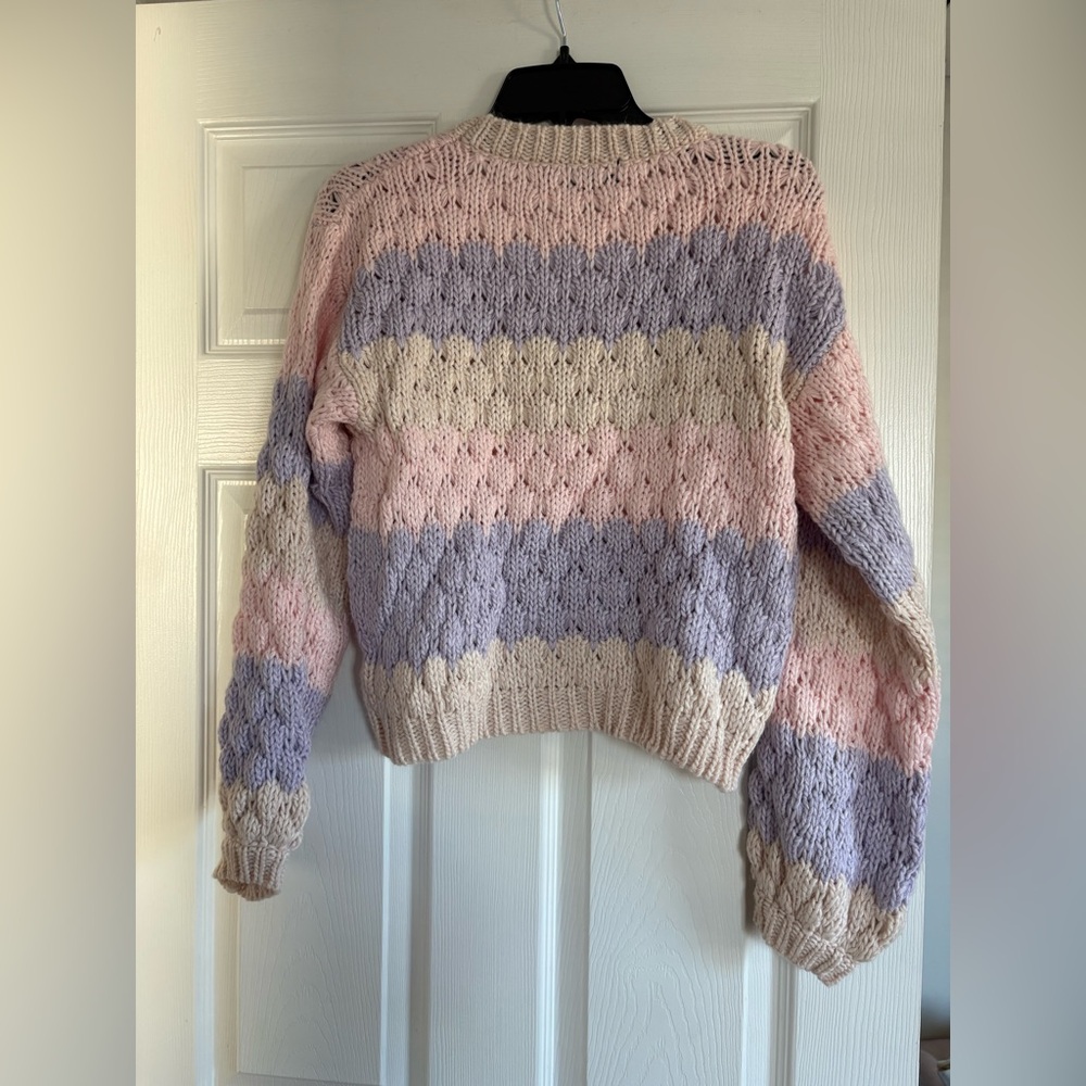 VICI Crochet Pink & Purple Cardigan - Picture 2 of 5